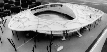 Prof. Kulkas Stadion-Modell  fr die Leichtathletik-EM
