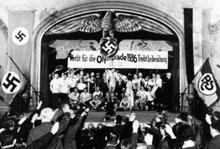 Werbeveranstaltung fr die Olympiade 1936